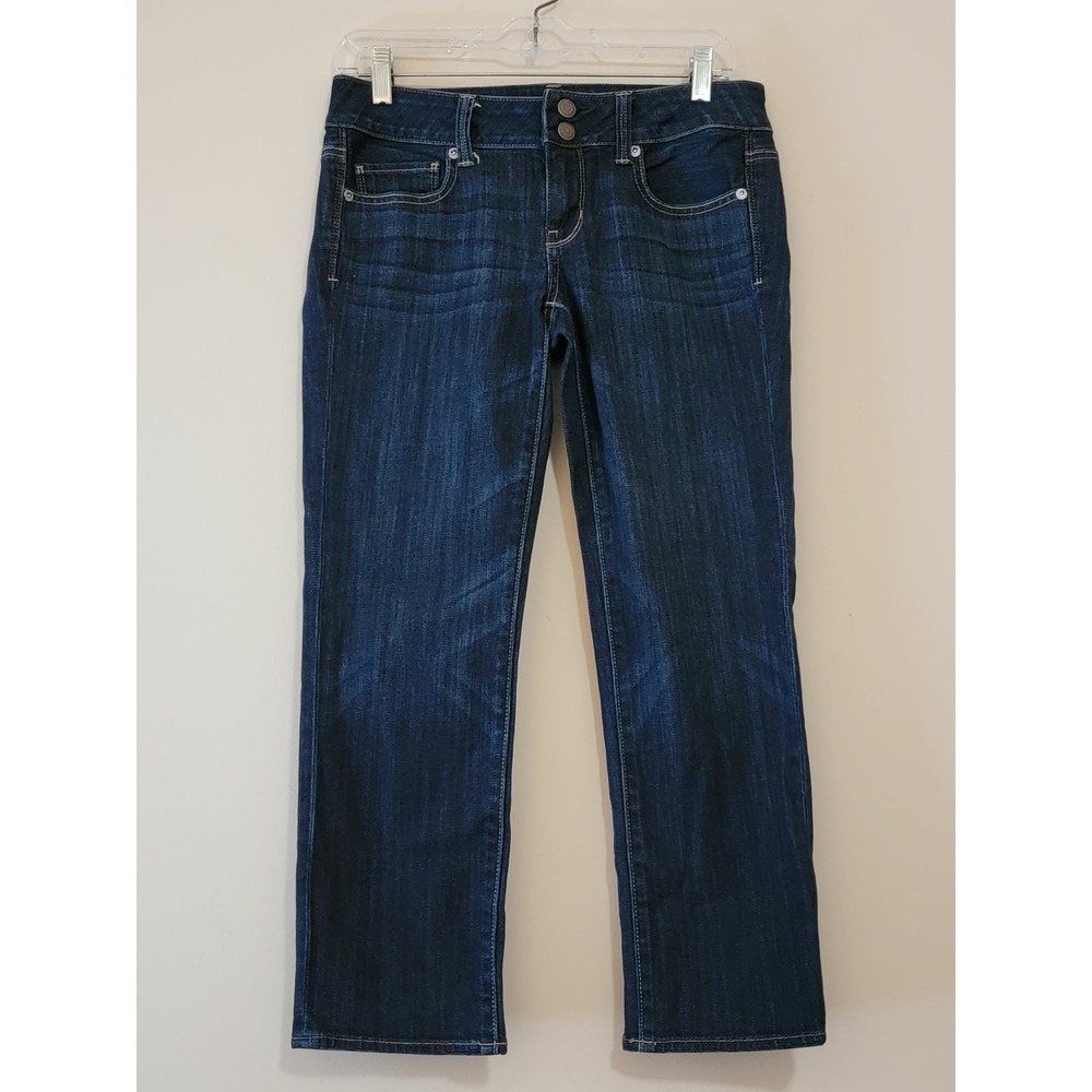 American Eagle Artist Jeans Dark‎ Wash Stretch Capri Women's Size 4